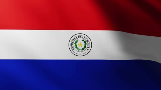 大旗帜的巴拉圭全屏背景在风中飘扬