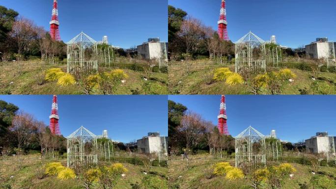 日本东京的芝公园外国建筑建筑学精美建筑