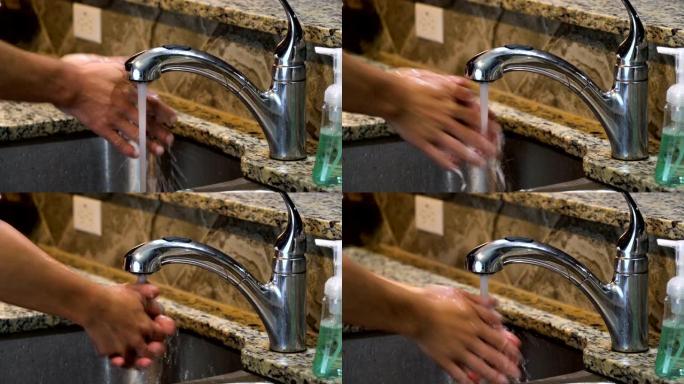当展开时，洗手视频素材洗手习惯卫生知识