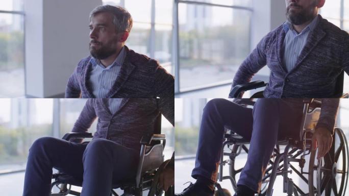 截瘫的人自己驾驶轮椅