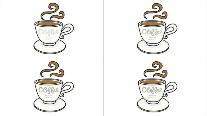 咖啡优质卡通涂鸦风格