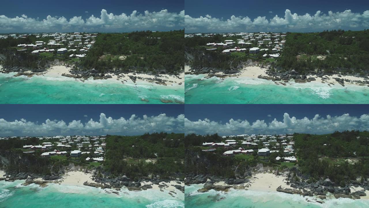 百慕大航空公司航拍俯拍鸟瞰俯瞰俯视视频素