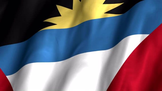 安提瓜和巴布达飘扬4K旗帜