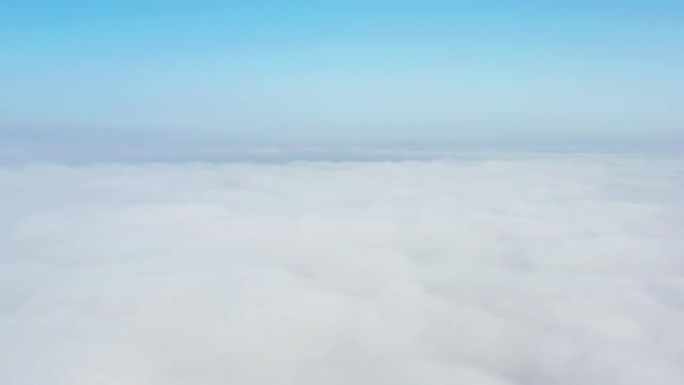 Stormy purple-blue clouds at sunset, drone view.