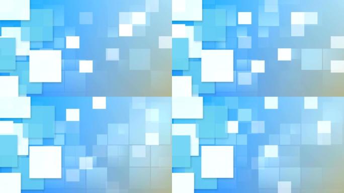 从中心到中心的白色线条重复正方形图案的蓝色壁纸动画