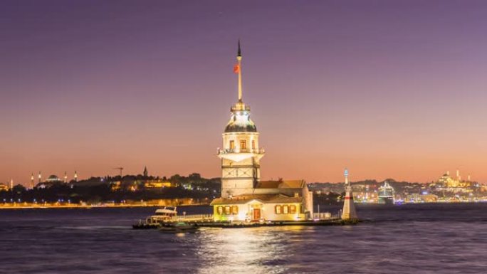 时间流逝: 伊斯坦布尔市的日夜少女塔