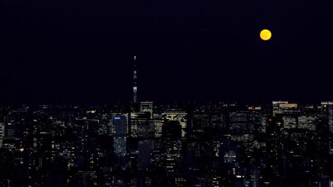 东京天空树夜景天际线