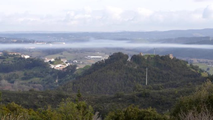葡萄牙的阿尔耶祖尔城堡全景
