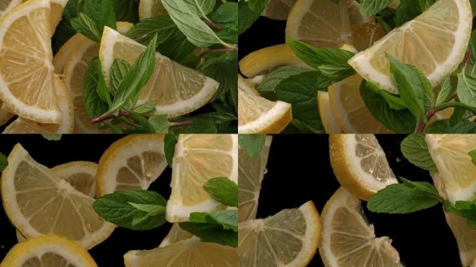 空气中的柠檬和薄荷