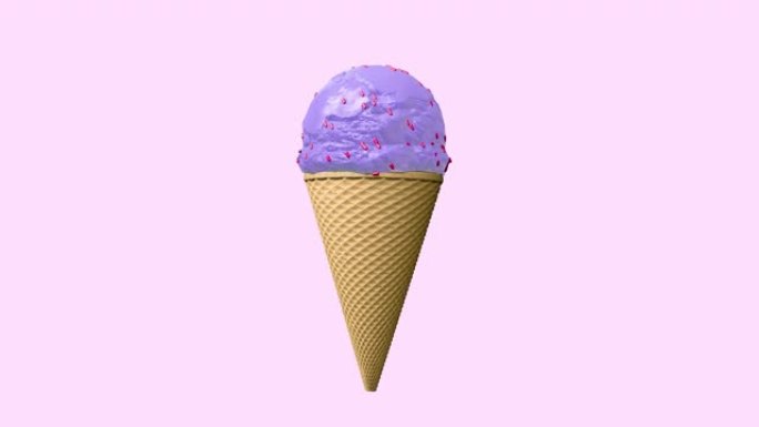 不同口味的冰淇淋冰淇淋三维动画