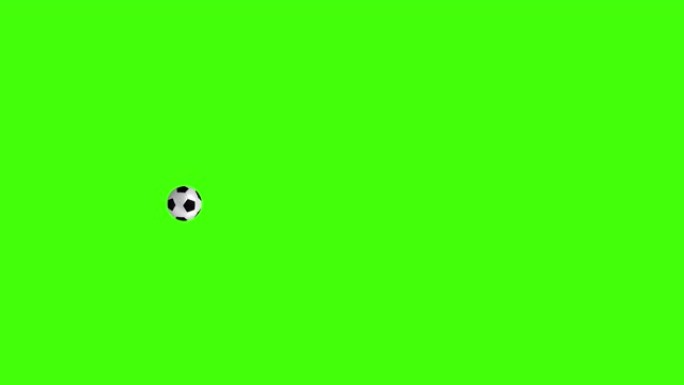 一种名为keepie-uppie或两名球员的踢脚的足球比赛，在绿屏背景下射击-无缝循环
