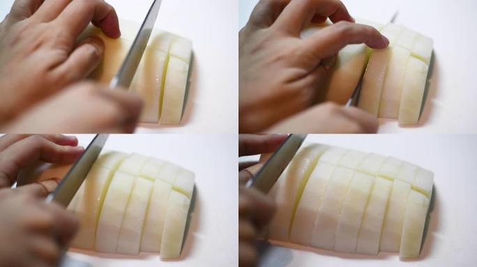 切割日本萝卜水果刀