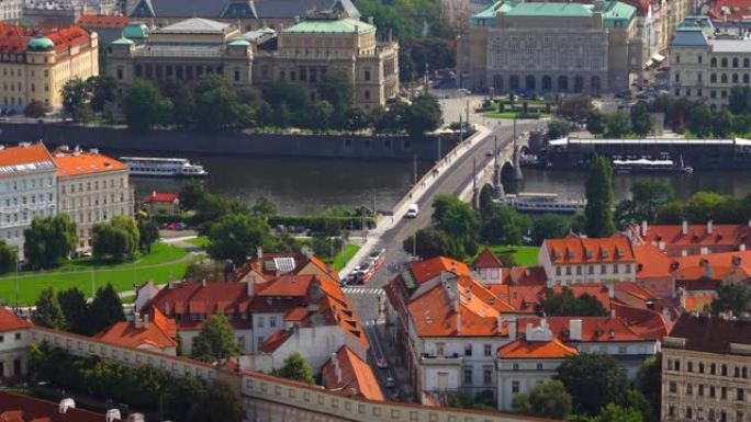 布拉格旧城景观航拍大景广告
