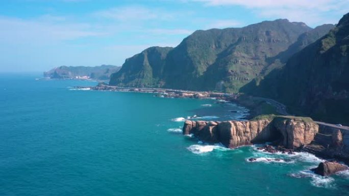 台湾吉欧芬南雅岩4k航拍。