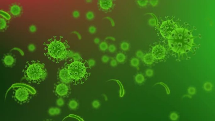 病毒暴发-细菌细菌微生物显微镜下细胞
