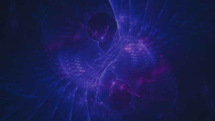 蓝色、紫色和粉色抽象高分辨率分形视频。