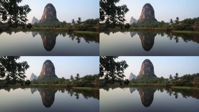 攀牙的风景在日落飞行