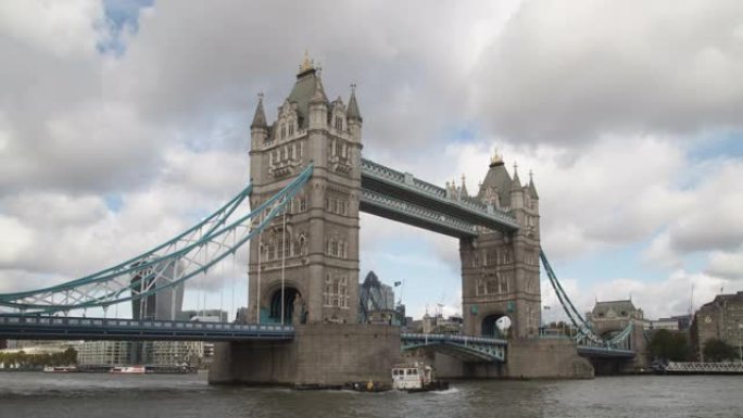 英国伦敦塔桥的延时镜头