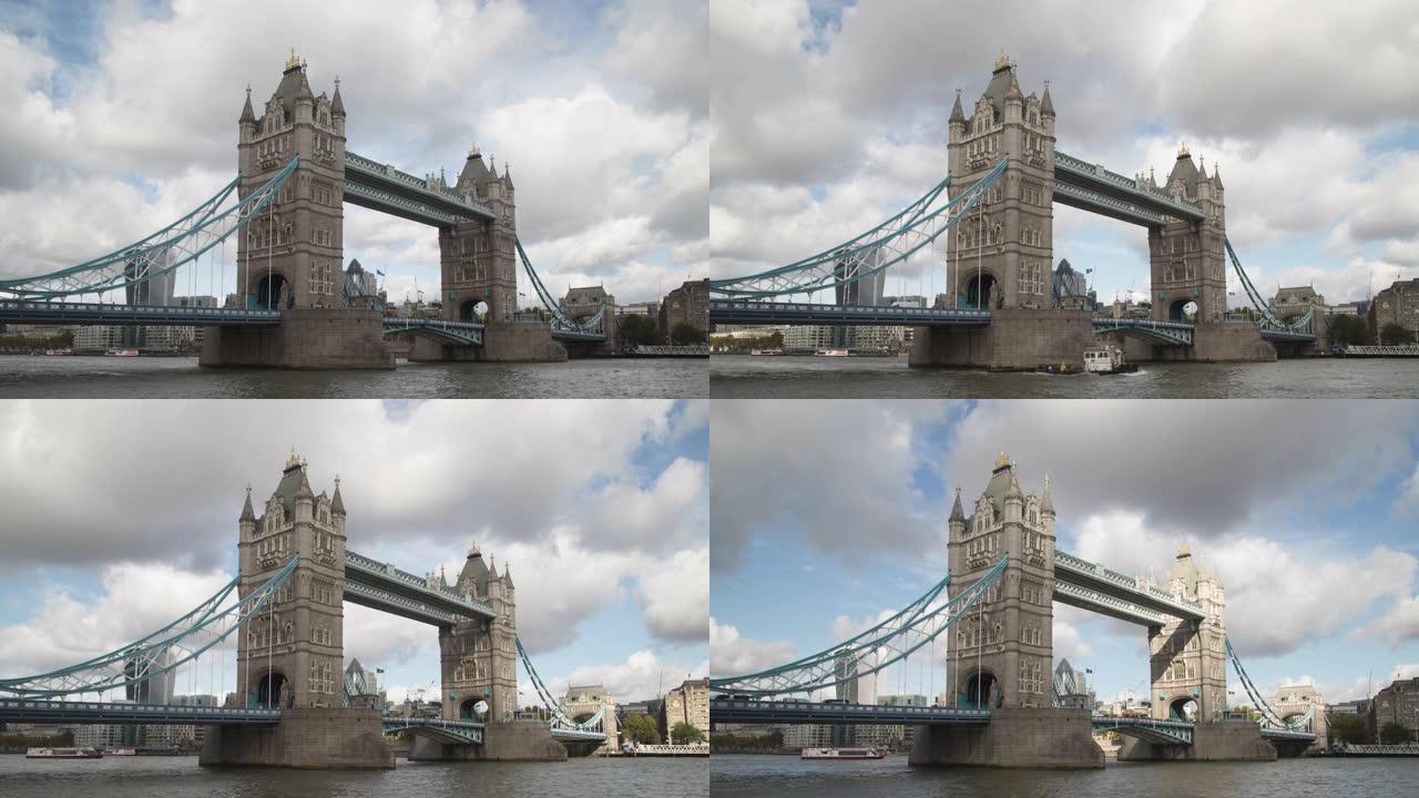 英国伦敦塔桥的延时镜头
