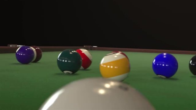 台球游戏的首发镜头