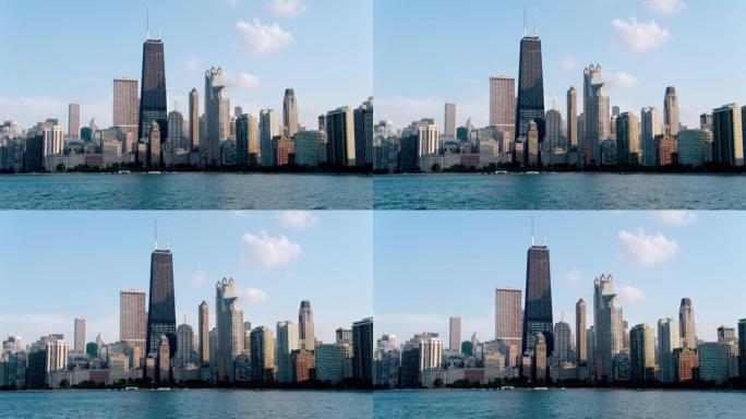 来自密歇根湖的芝加哥天际线