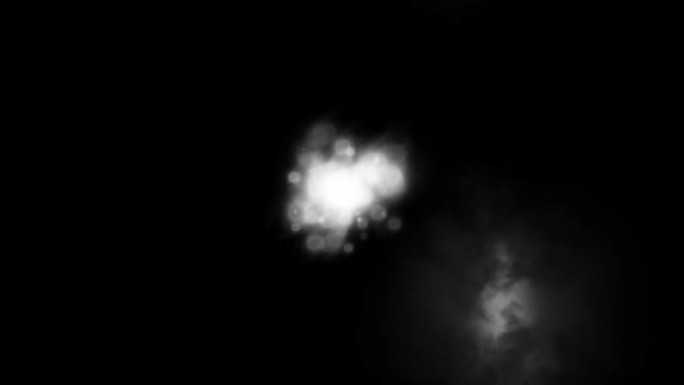 黑色背景上云形式的白色流明粒子HD 1920x1080