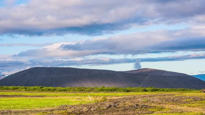 冰岛的大云火山口延时视频