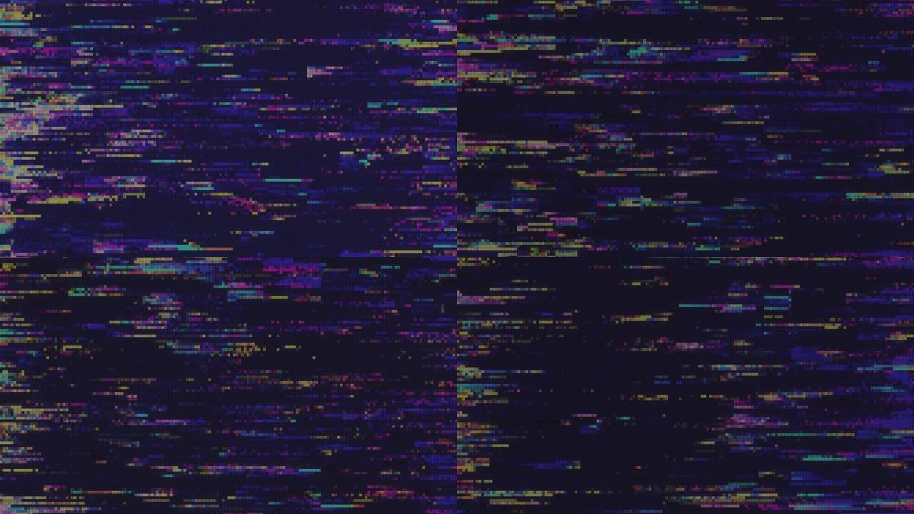独特设计抽象数字像素噪声毛刺错误视频损坏