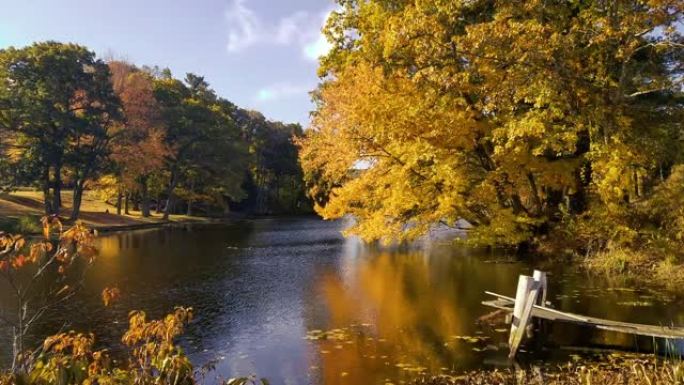 新英格兰池塘-秋天