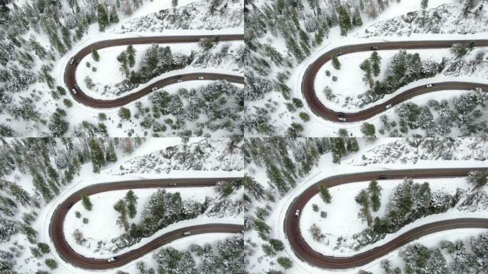 雪山路鸟瞰图