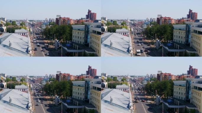 雅罗斯拉夫尔地区建筑物的鸟瞰图
