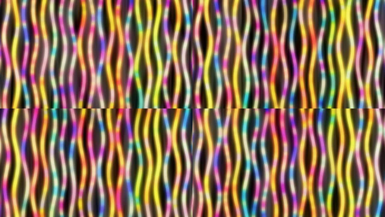 艺术弦理论物理可视化与量子波-4k无缝循环运动背景动画