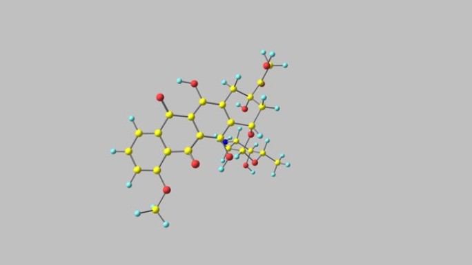 旋转阿霉素药物分子结构