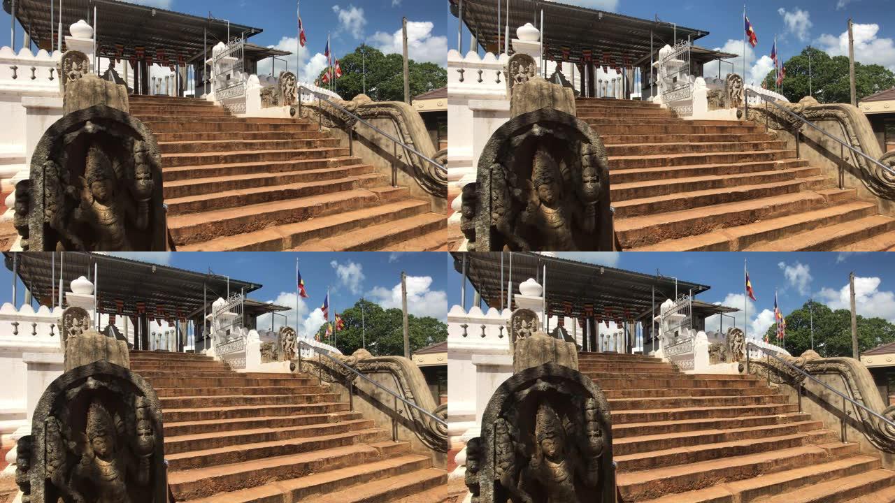 斯里兰卡阿努拉德普勒，寺庙的侧门