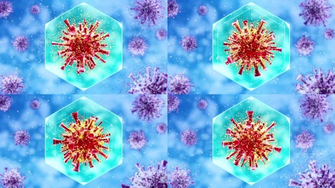病毒细胞视频素材微观科研免疫系统