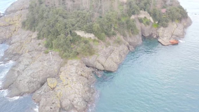 土耳其吉雷孙岛鸟瞰图。