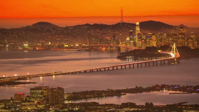 加利福尼亚州旧金山湾: 奥克兰的景色