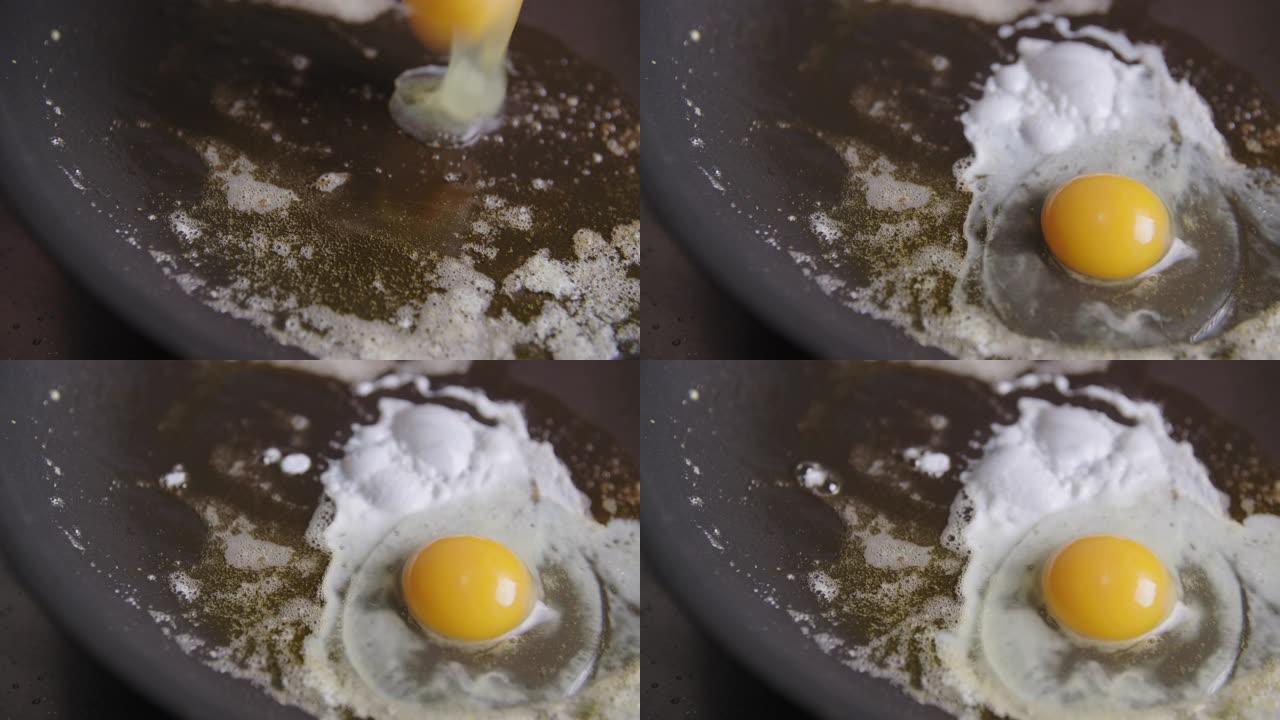 用黄油煎鸡蛋一只蛋