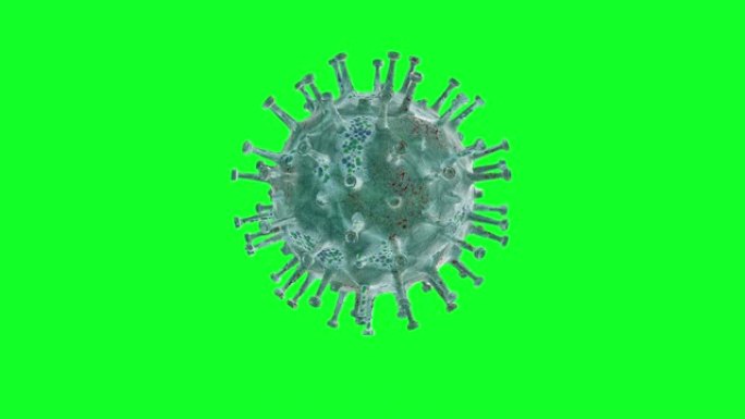 冠状病毒c ú cutaid-19病毒的3d动画插图