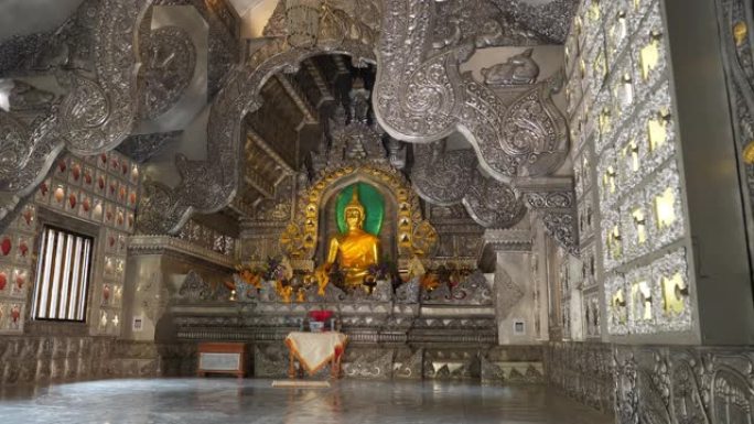 银寺内部坐佛雕塑 (Wat Sri Suphan)