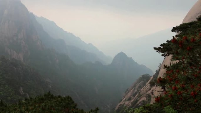 黄山的岩石，黄山，中国