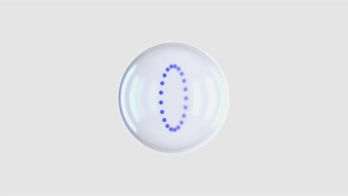 抽象球体透明白色背景3d渲染运动