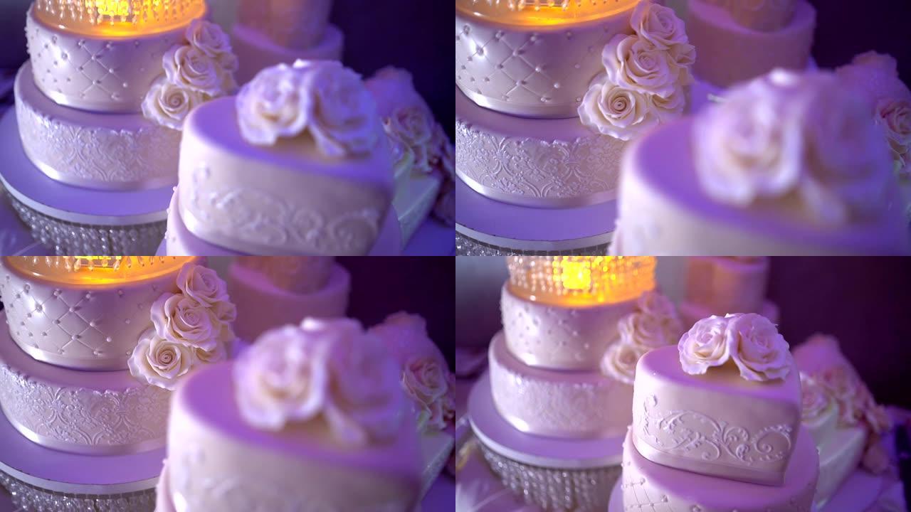 婚礼蛋糕-库存视频