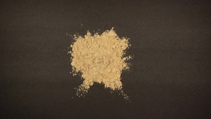 俯视图: 姜粉堆的构建 -- 定格动画