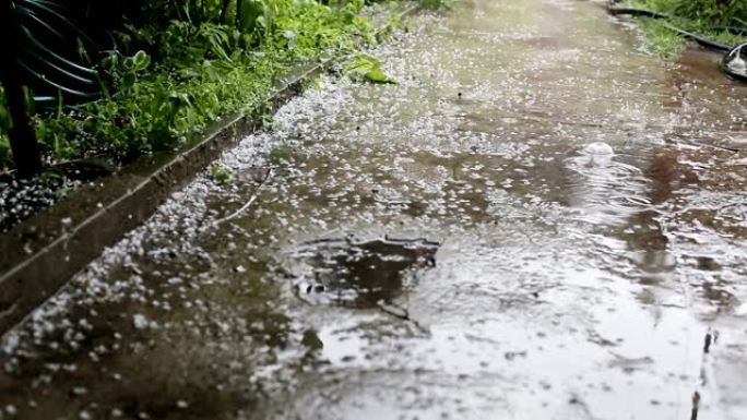 大雨，冰雹落地，恶劣天气，复制空间