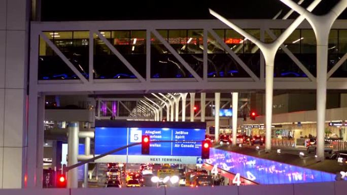洛杉矶洛杉矶国际机场航站楼4k慢动作60fps