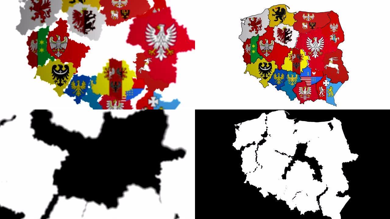 波兰行政区划的动画地图