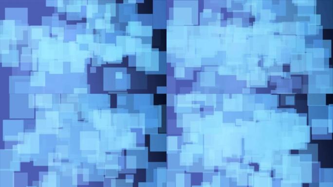 4k抽象蓝色背景图案与正方形