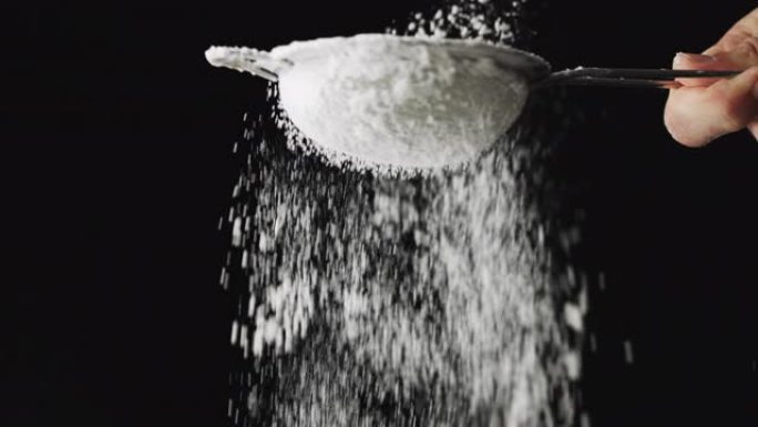 白面粉或糖和筛子