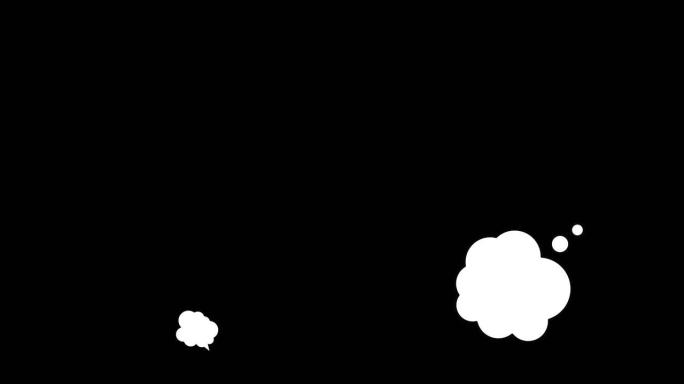 设置黑色巴布亚新几内亚背景的说话云图标动画